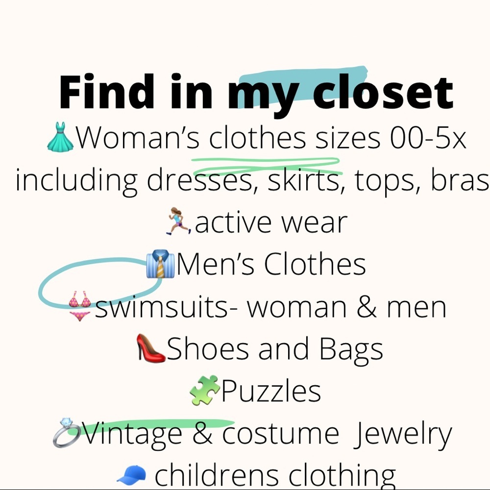 Everything a‎ woman needs plus some men and children items